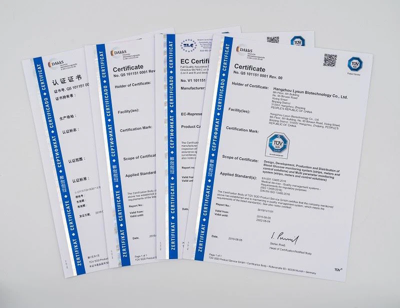 Sugar Test Strips - Certification