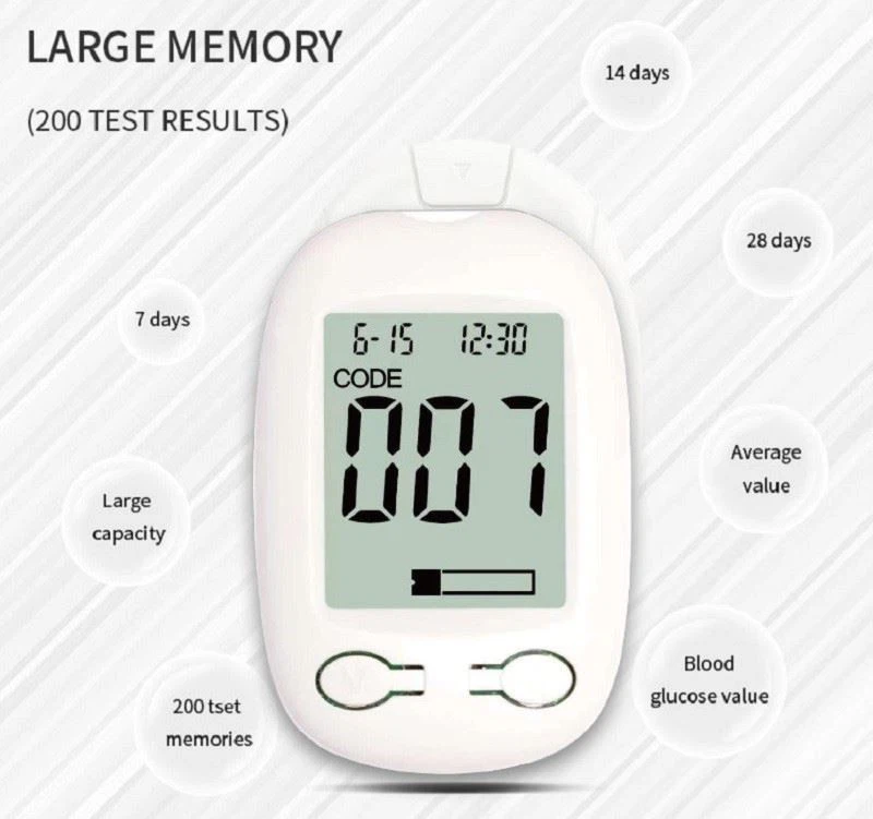 Blood Sugar Level Test Kit - Large Memory