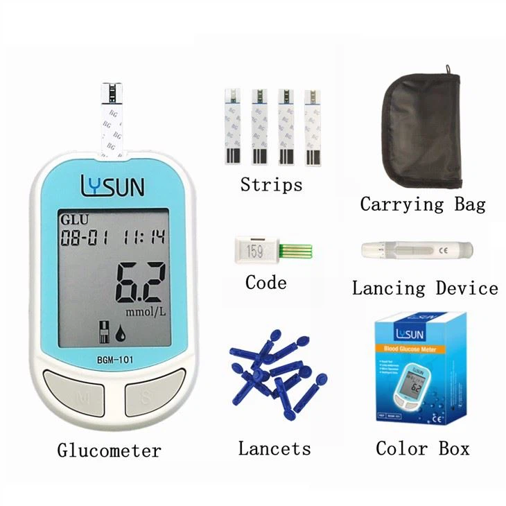 Glucometer Kit Home Care Clinical Handheld Professional Machine