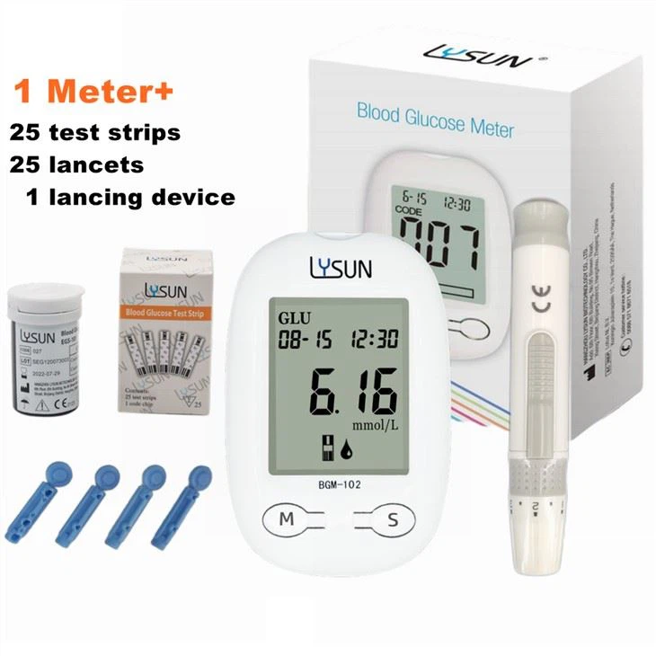 Lysun Diabetic Test Blood Sugar Blood Glucose Test Meter