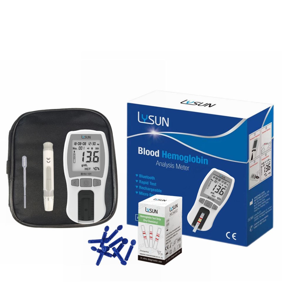 Medidor de analizador de hemoglobina de prueba rápida de lysun