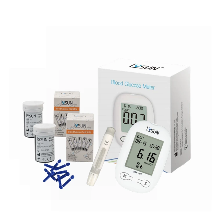 Lysun Rapid Test Blood Glucose Meter Glucometer Test Strips Sugar Monitor For Diabetes