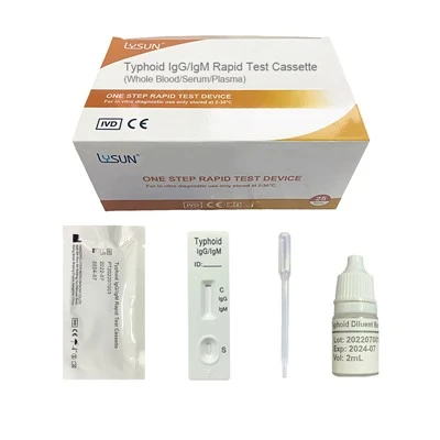 25 unids/caja autoprueba rápida de prueba tifoidea IgG/IgM