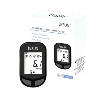 Lysun 3 en 1 Glucosa en Sangre, Ácido Úrico, Colesterol Total 3 en 1 Metro GUC-101