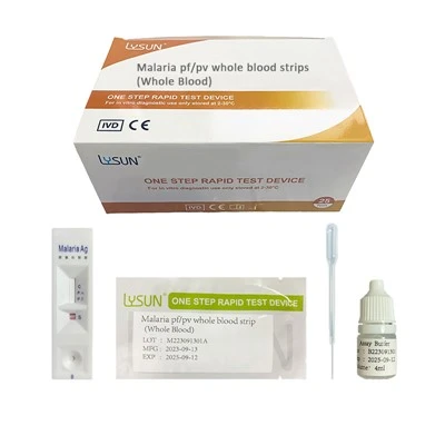 Kit de prueba rápida de malaria en casete PV/PF de Lysun Malaria