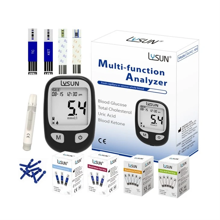 The Lysun Blood Glucose, Uric Acid, Blood Ketone ,Total Cholesterol Meter 4 in 1 GUKC-102 best